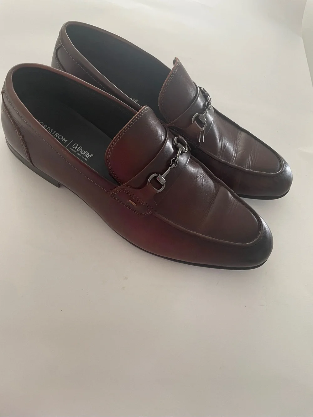 Nordstrom Classic Brown Fraser Leather Men’s Slip-On Loafers Size 12 M